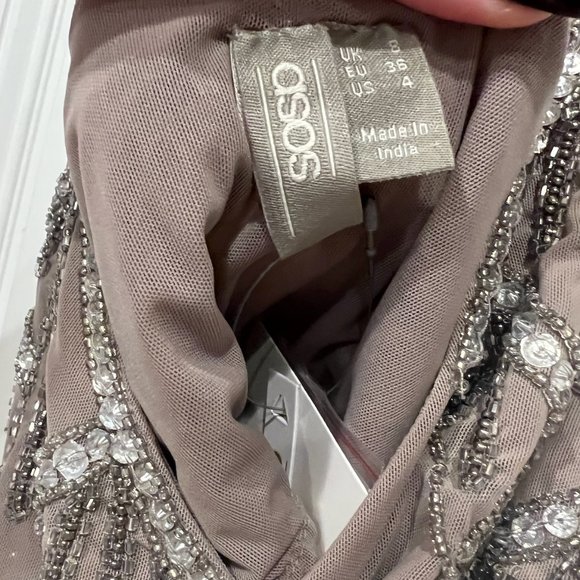 NWT ASOS Embellished Halter Bodysuit - Picture 8 of 8